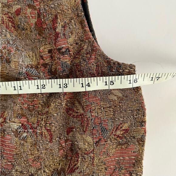 YANSI FUGEL Fully Reversible Sleeveless Zip-up Vest Women’s size Small Brown Red - Picture 13 of 13